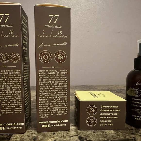 Moerie Hair Growth Set Shampoo, Conditioner, Spray, Mask (4pc) Reverse Hair Loss - Picture 3 of 10